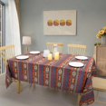 thumbnail image 3 of Boho Tablecloth Waterproof Bohemian Mandala Tablecloth Rectangle Ethnic Geometric Tribal Table Cloth Colorful Stripes Stain Resistant Table Covers for Kitchen Picnic Party 60"x84", 3 of 6