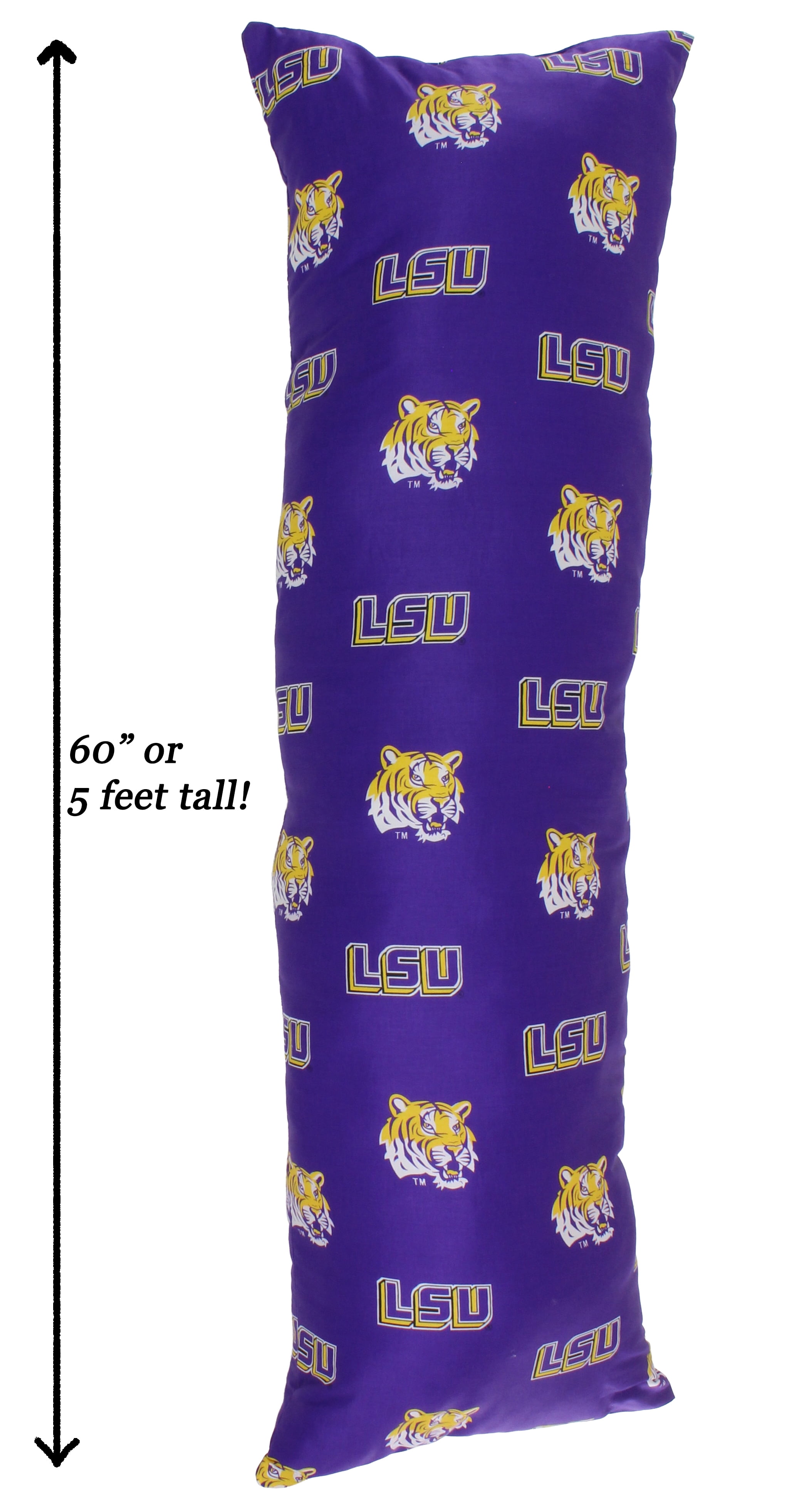 LSU Tigers Big Comfy Body Pillow - 20" x 60"