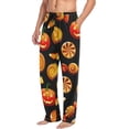 thumbnail image 5 of Men's Pajama Pants with Pockets Sleepwear Lounge Pants Stretch Casual Halloween Candy Pumpkins, 5 of 7