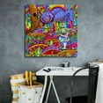 thumbnail image 5 of Epic Graffiti 'Cheshire Cat Alice' by Howie Green, Canvas Wall Art, 26"x26", 5 of 8