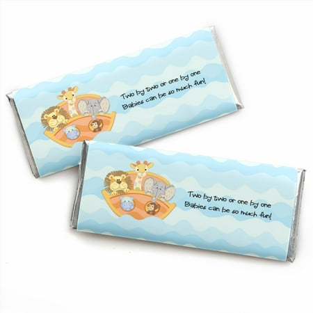 Noahs Ark Baby Shower Tea - Noah's Ark - Baby Shower Candy Bar Wrappers Party Favors - Set of 24
