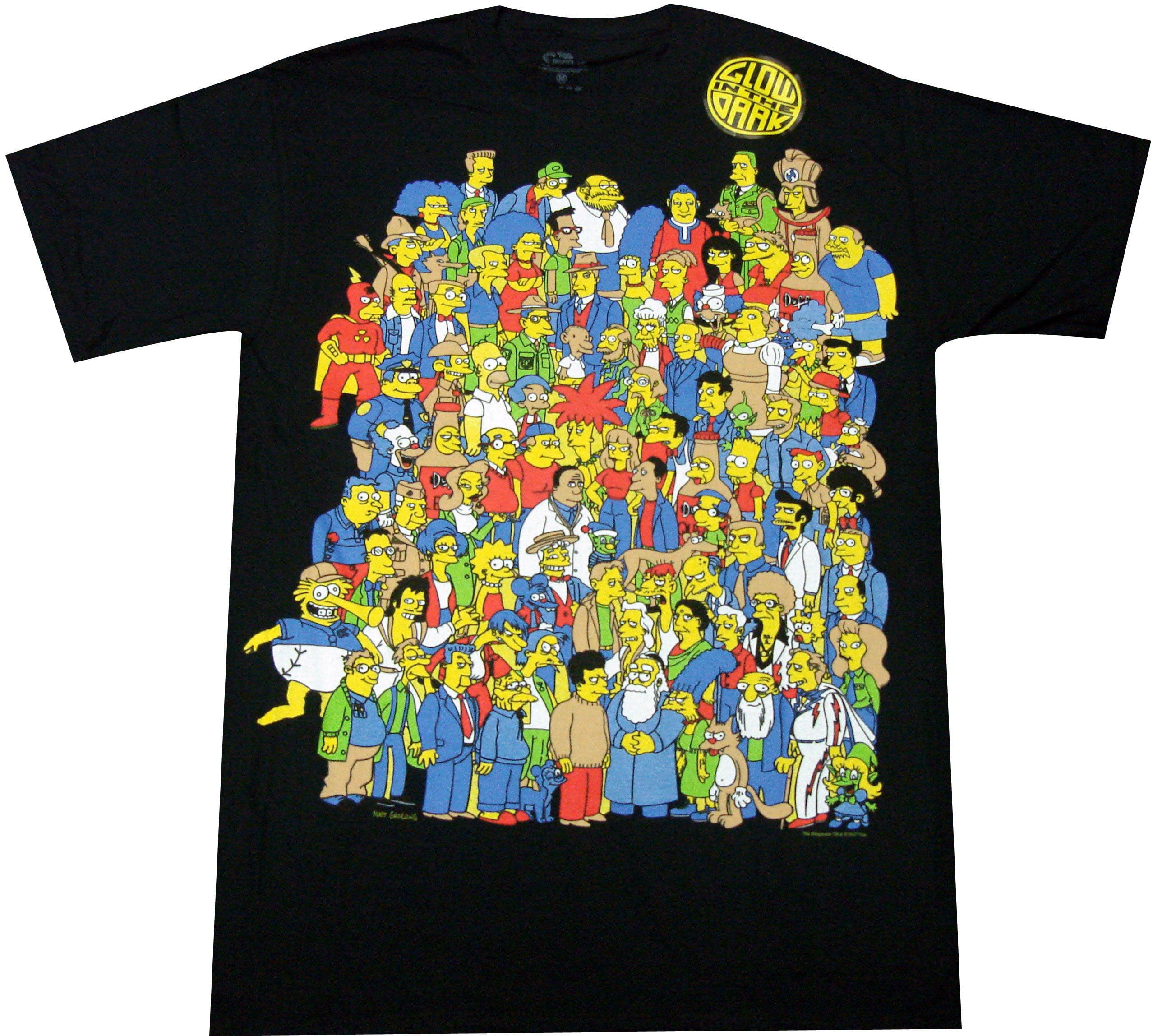 Glow in the Dark Homer Crowd T-shirt - Walmart.com