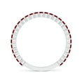 thumbnail image 2 of ANGARA Natural Prong Set Round Ruby Eternity Wedding Ring in 14K White Gold for Women (Size-1.6mm) | July Birthstone, Birthday, Anniversary, Jewelry Gift for Women | Natural Ruby Ring, 2 of 9