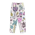 thumbnail image 5 of Fotbe Summer with Flamingo Women's Pajama Pants,Sleepwear Pants,Pj Bottoms Drawstring And Pockets-Small, 5 of 9
