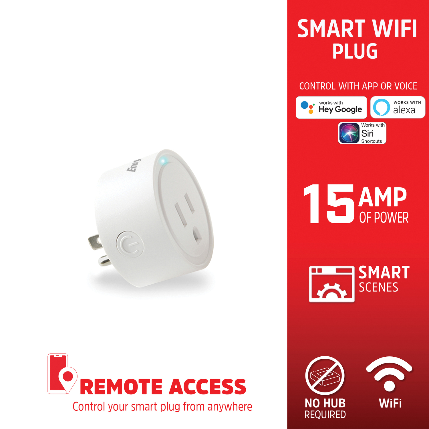 Energizer Connect Smart WiFi Plugs 15-Amp 2-Pack White photo 2