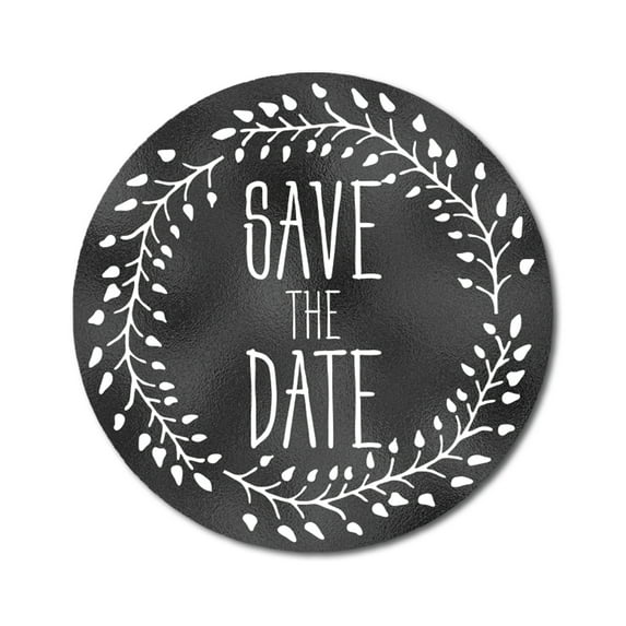 Darling Souvenir 45 Pcs Round Vines Border Save The Date Stickers DIY Envelope Seals-1.6 Inches