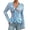A-Blue141, variant on Lace Blouse For Women V Neck Tie Front Ruffled Top Sheer Romantic Going Out Shirt