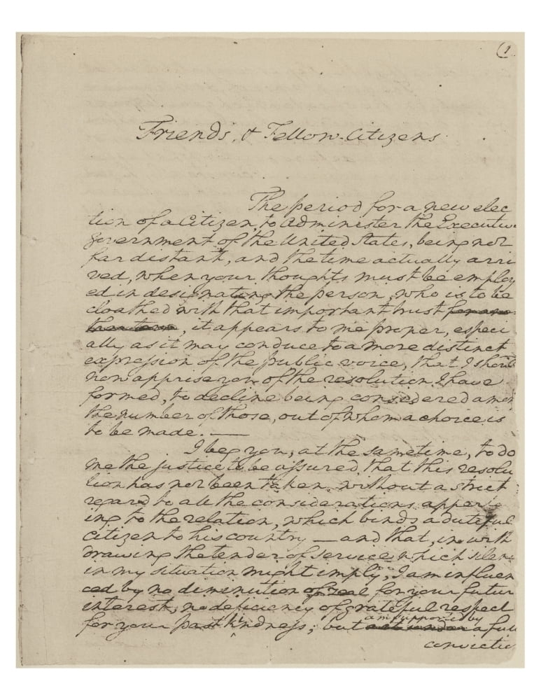 George Washington'S Farewell Address Page 1 Of 2. George Washington ...