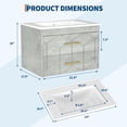 thumbnail image 2 of Floating Bathroom Vanity with Sink 30 inch, Modern Bathroom Sink Cabinet, Ceramic Vanity Top, 2 Large Storage Drawers with Gold Metal Handle, Easy to Assembly, 2 of 7