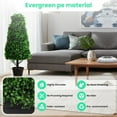 thumbnail image 4 of 2 Pieces Artificial Boxwood Faux Plants Outdoor, 33.1" Fake Evergreen Shrubs, Faux Boxwood Topiary for Outside Planter Decor, 4 of 8
