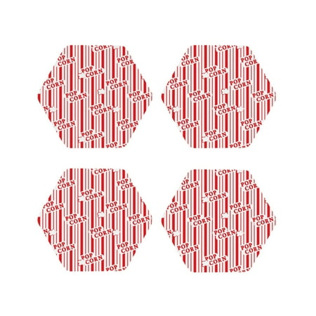 

Tideii Popcorn 1 for Leather Coasters 4 Pieces Anti-fouling and Anti-scalding Decorative Coasters Suitable for Restaurants Kitchens Coffee Shops-Hexagon