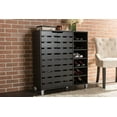 thumbnail image 2 of Baxton Studio Shirley Modern Dark Brown 2-Door Shoe Cabinet, 2 of 3