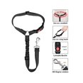 thumbnail image 2 of Cinturón de seguridad para perros Cinturón de seguridad para coche para mascotas Restricción del reposacabezas Ajustable Reflectante Elástico Conectar Arnés para perros-Negro, 2 of 6