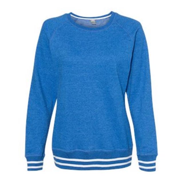 J. America B33928755 Chandail en Molleton à Col Rond pour Femmes, Royal - Grand