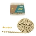 thumbnail image 1 of 9 Speed Bicycle Chains Manganese Steel 9 Speed Chains for Road Mountain Bike Gold, 1 of 14