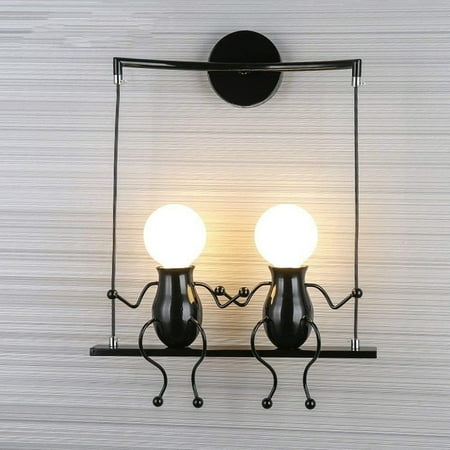 

Modern Living Room Bedroom Creative Bedside Wall Lamp Children Swing Wall Lamp