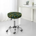 thumbnail image 7 of Kdxio Jungle Leopard Yellow Print Stool Covers Round,Stretch Round Bar Stool Covers Washable Bar Stool Cushion Slipcover for 12-15 Inch Chair, 7 of 7