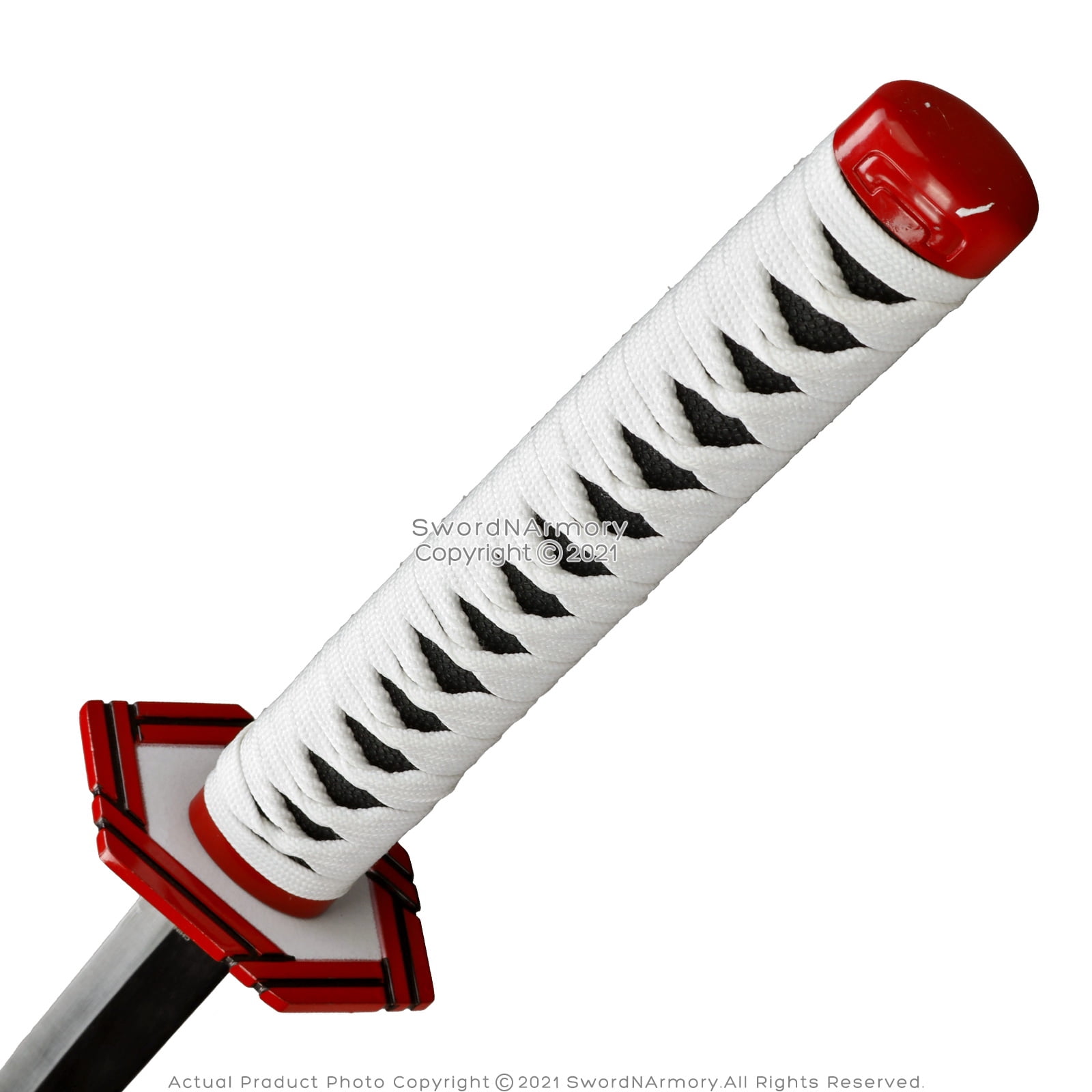 Munetoshi Red Steel Giyu Tomioka Nichirin Katana Sword Demon Killer Anime Fantasy