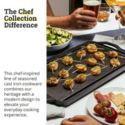 Lodge 19.5 X 10 Cast Iron Reversible Grillgriddle - Double Burner Griddle - Indoor & Outdoor Cooking - Superior Heat Retention - Reversible Grill Griddle - Made in the USA