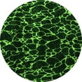 thumbnail image 1 of Ahgly Company Indoor Round Oriental Green Modern Area Rugs, 3' Round, 1 of 4