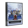 thumbnail image 3 of Stupell Industries Christmas Tailgate Dog Truck Holiday Painting Black Framed Art Print Wall Art, 24 x 30, 3 of 8