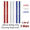 thumbnail image 4 of 1 Set Silicone Rolling Strip Silicone Measuring Dough Strips Perfection Strips, 4 of 5