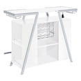 thumbnail image 1 of Pemberly Row Armoire à Vin 52 Pouces avec Rangement et Étagères en Blanc et Acier Chromé, 1 of 6