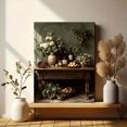 thumbnail image 6 of Antique Danish Interior Still Life Canvas Moody Vintage Vertical Home Wall Art, 6 of 8