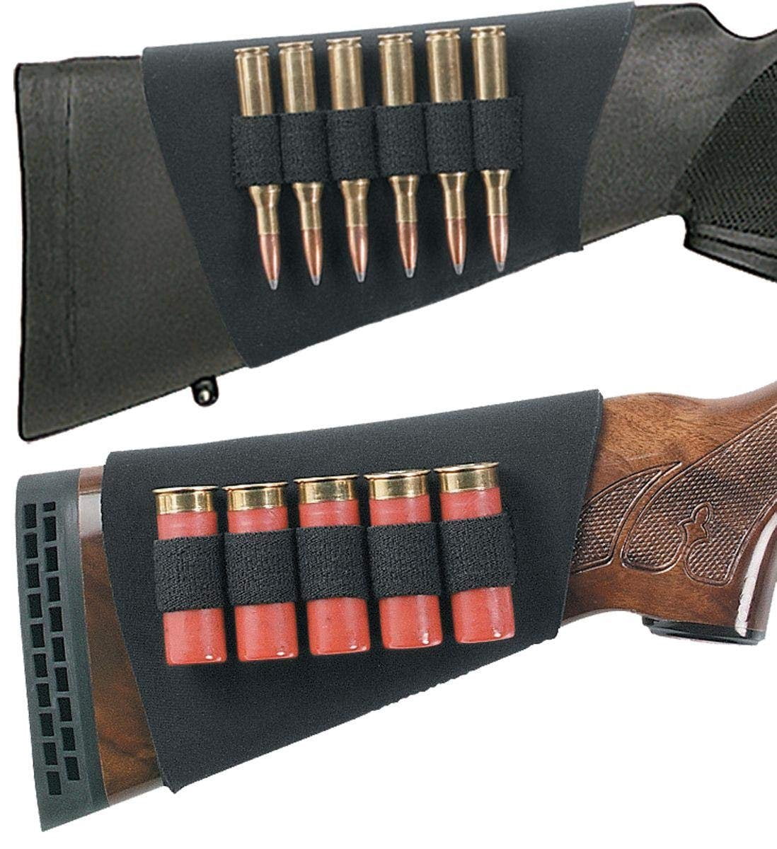 UNCLE MIKES RIFLE BUTT STOCKSHELL HOLDER -3 48-3 BLACK NEOPRENE