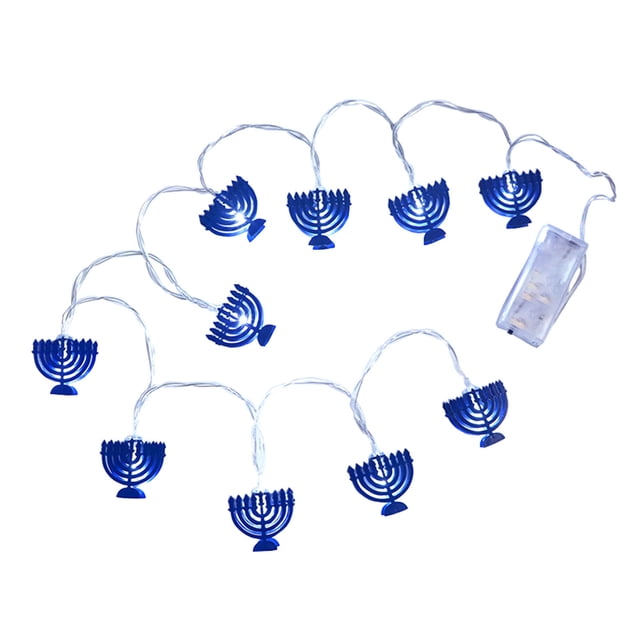 Hanukkah Nine Candlestick LED String Candlelight Festival Decorative Lantern Battery