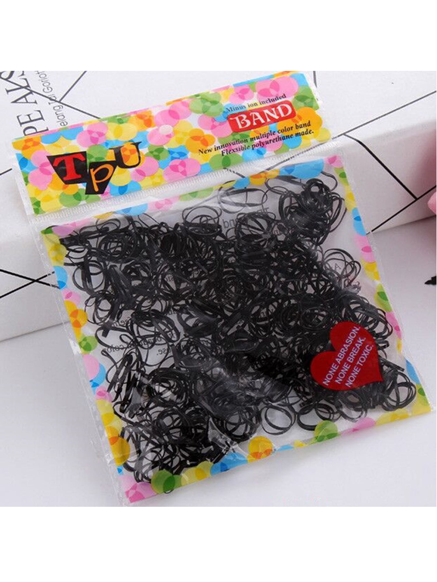 small coloured elastic bands