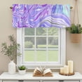 thumbnail image 3 of Purple Ombre Window Valance Curtain Abstract Fluid Rod Pocket Short Curtain for Living Room, Bedroom & Kitchen Window Decor 54x18in, 3 of 8