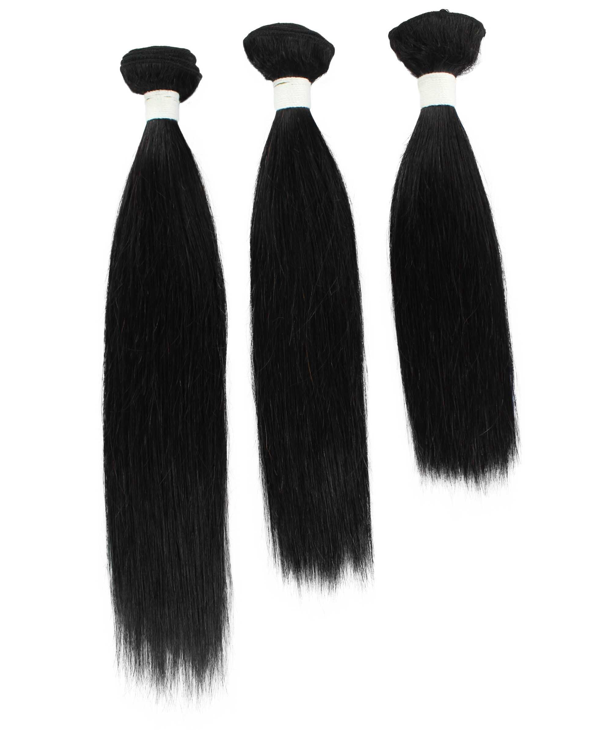 LUXLUXE Rico 100% Unprocessed A7 Grade Human Hair Bundle Free Part 4X4 Hand Tied Swiss Lace Closure