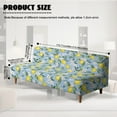 thumbnail image 7 of Xoenoiee Lemon Flower Print Jacquard Futon Cover Stretch Armless Futon Sofa Cover Soft Futon Slipcover with Elastic Bottom Thick Sofa Bed Furniture Protector Covers, Machine Washable, 7 of 7