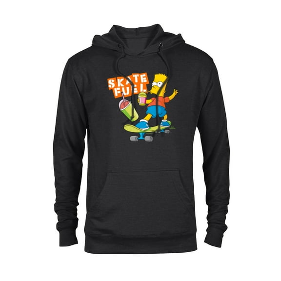 The Simpsons Bart Simpson Skate Fuel Skateboard Squishee - Pullover Hoodie for Adults - Customized-Black