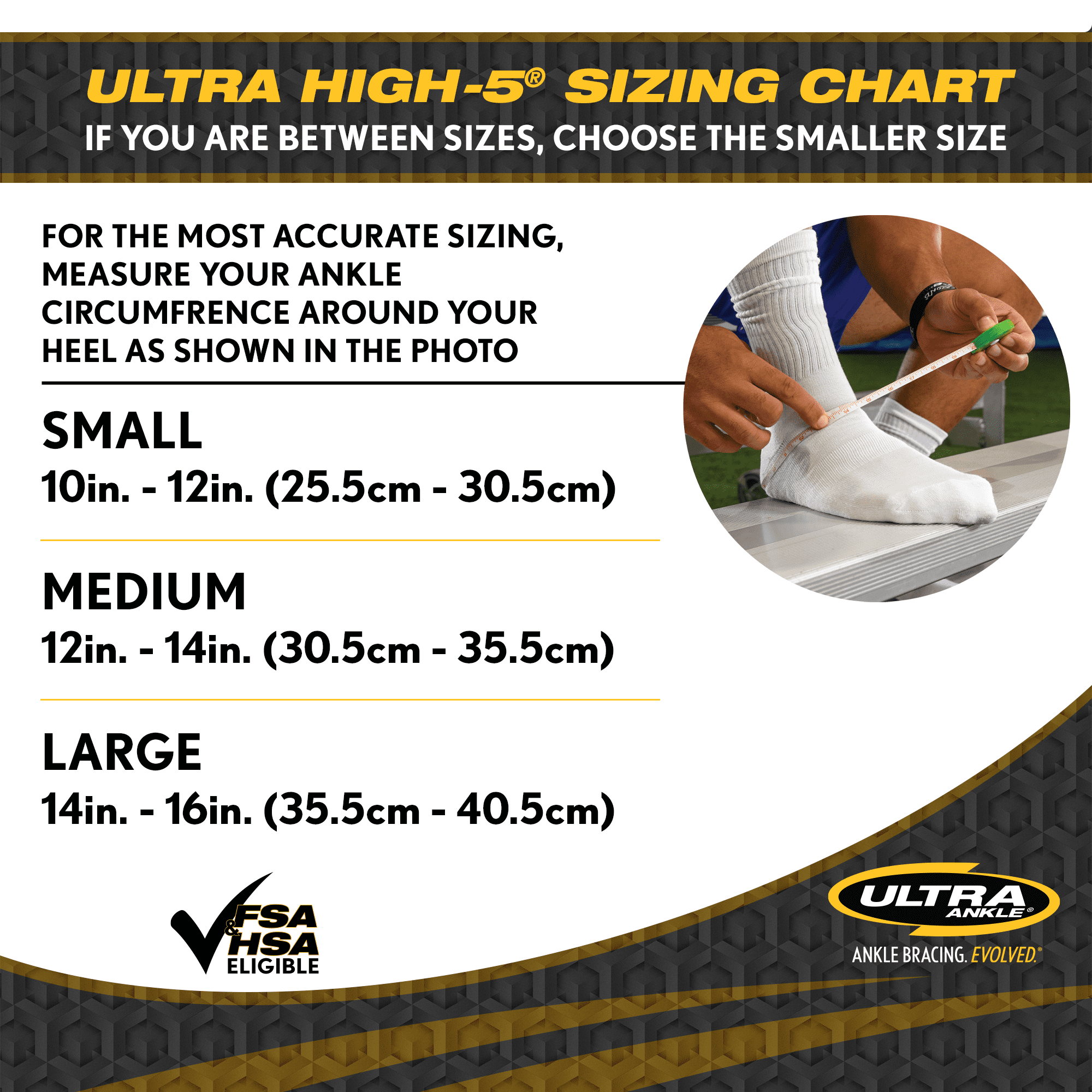 Ultra High-5® Support Ankle Brace - Everyday Stability Gear for Chronic Ankle Instability - Small