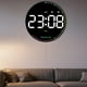 thumbnail image 2 of Reloj de Pared Digital con Luz Colorida, Reloj Digital LED de 10 Pulgadas con Control Remoto, Reloj Despertador para Sala de Estar, Oficina, Gimnasio, 2 of 5