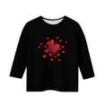 thumbnail image 5 of KyCheLot Girls 3/4 Sleeve Tops Valentine's Day Print Breathable Stretchy Round Neck Blouses for 3-13 Years, 5 of 5
