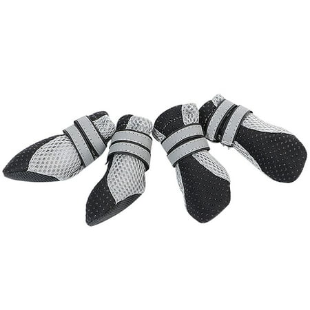 Fysho Dog Boots Reflective Lightweight Pet Dog Shoes Paw Protector With Anti-Slip Sole For Small and Big Dogs S