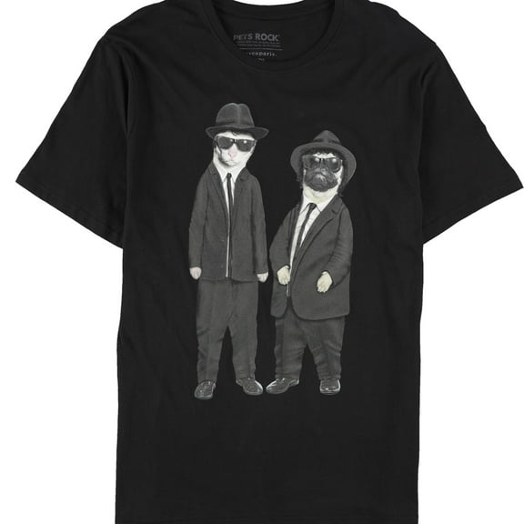 Elevenparis Mens Brothers Graphic T-Shirt, Black, X-Large