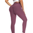 thumbnail image 4 of FUTATA Butt Lifting High Waist Yoga Pants Tummy Control Workout Ruched Leggings Textured Booty Tights, 4 of 5