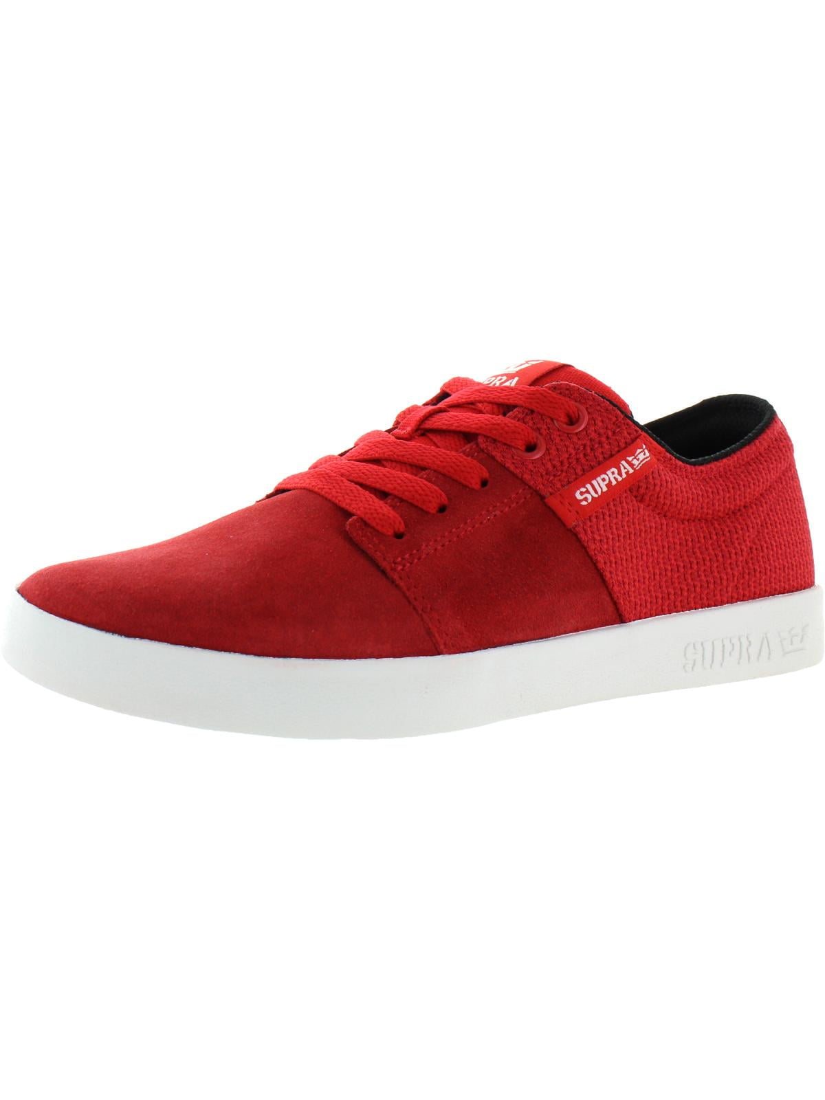 Supra Men's Stacks Ii Red / White Ankle-High Suede Sneaker - 10M - Walmart.com