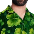 thumbnail image 5 of Saint Patrick's Day Men's Short Sleeve Printed Poplin Shirt with Spread Collar Tops - Casual Button Down Summer Beach Shirt for Men and Women, 5 of 6
