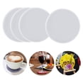 thumbnail image 2 of 4 Pcs Moule à sous-Verres Rond en Résine pour Moulage en Résine, Moules Époxy pour Moulage avec Résine, Béton, Ciment et Argile Polymère, 4 * Moule à sous-Verres en Résine, Blanc transparent, 2 of 8
