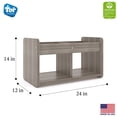 thumbnail image 5 of Tot Mate Children's Book or Toy Organizer with 2 Clear Storage Bins, Gray, 24"H x 12"D x 14"H, RTA, 5 of 7