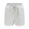 thumbnail image 2 of Bermuda Shorts for Women Summer Beach Juniors Folded Hem Drawstring Baggy Dressy Casual Womens Jorts S-XL, 2 of 9