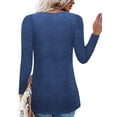 thumbnail image 4 of FASHIONWT Women Long Sleeve Round Neck Leopard Printed Flowvy Bottoming Shirt, 4 of 4