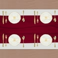 thumbnail image 3 of Camino de mesa de gasa color rojo vino 27.5" x 118" Camino de mesa ligero y elegante Camino de mesa romántico y transparente, 3 of 7