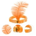 thumbnail image 3 of Unique Bargains Elegant Feathers Faux Diamond Headbands Orange, 3 of 6