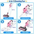 thumbnail image 3 of JoyStone Kids Vacuum Cleaner Toy, 4-in-1 Pretend Play Vacuum with Sound, Color-Changing Lights, Detachable Attachments and Dust Cup, 3 of 9